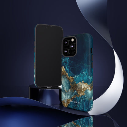 Jagged Gold Split iPhone 13 Pro Case - Tough