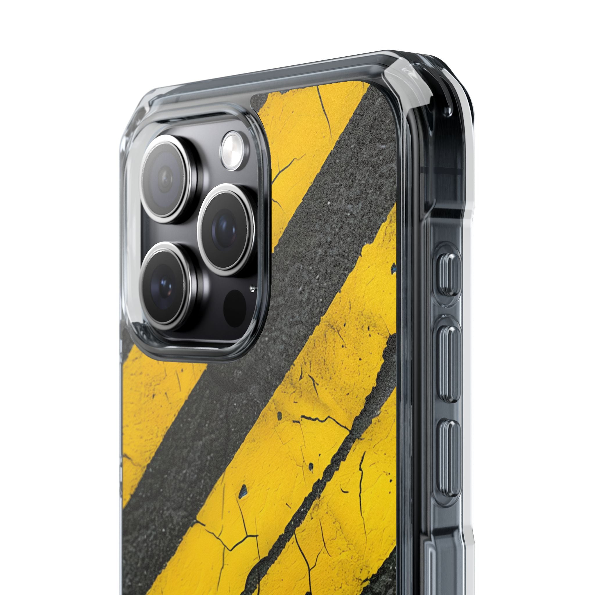 Yellow Stripe Distress iPhone 15 Pro Max Case - Impact