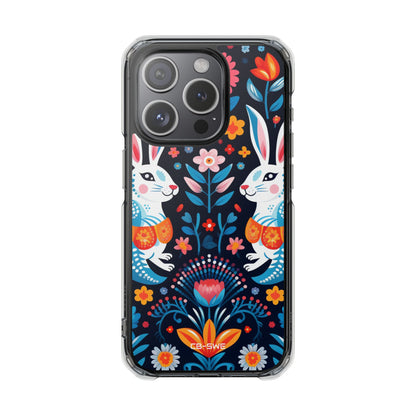 Bunnies Hop Flowers iPhone Case - Impact