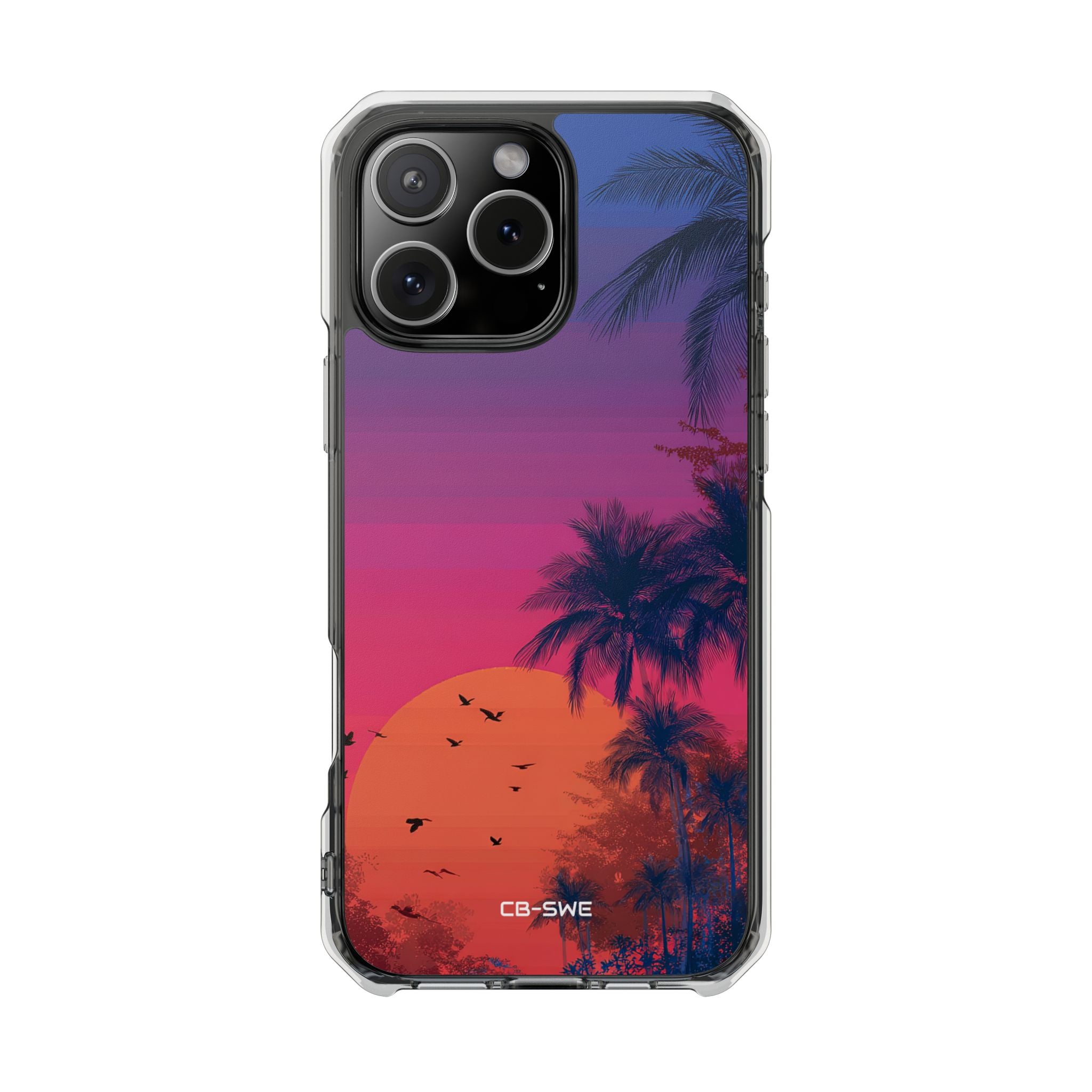 Tropical Sunset Silhouettes iPhone Case - Impact