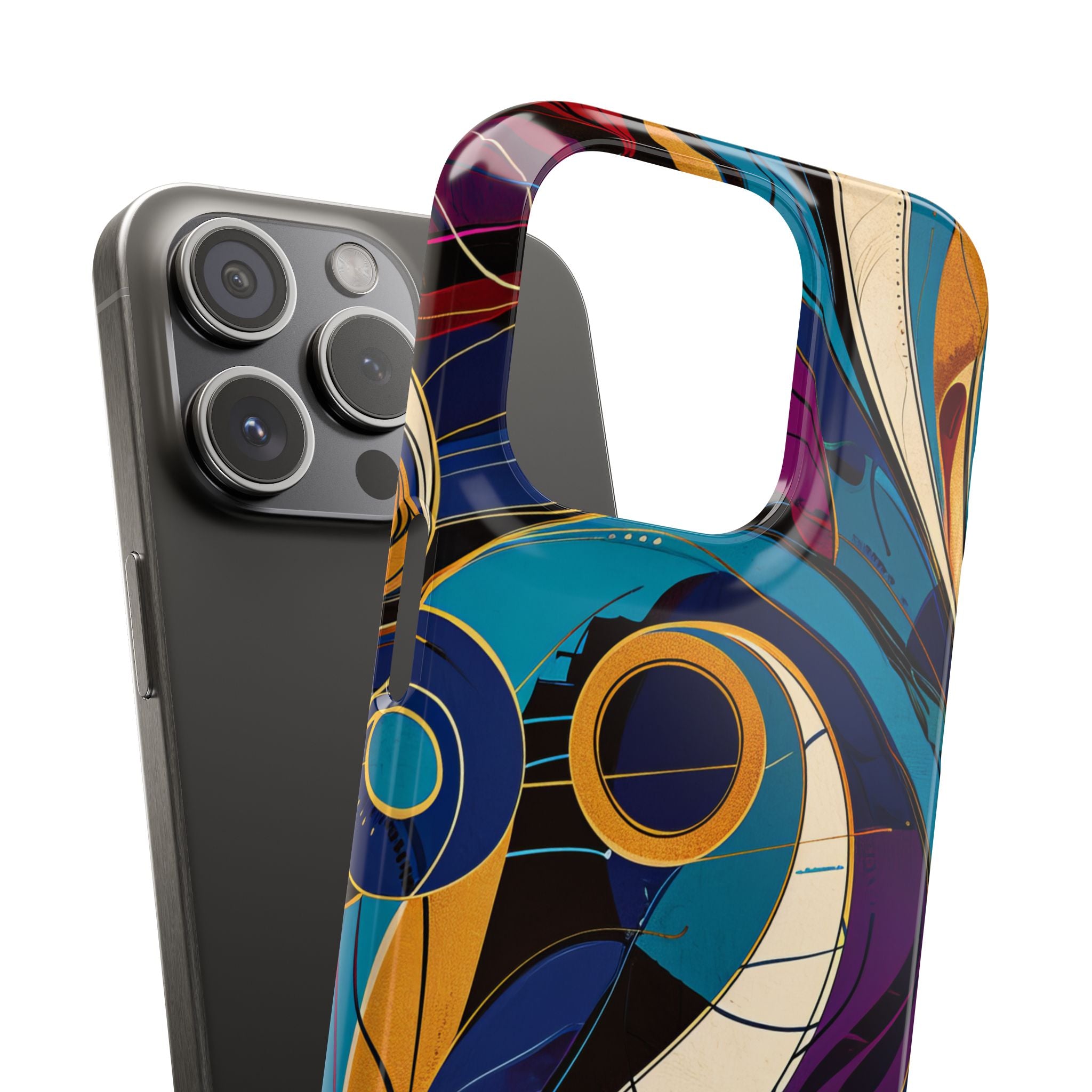 Vintage Vortex Harmony iPhone 15 - Slim Phone Case