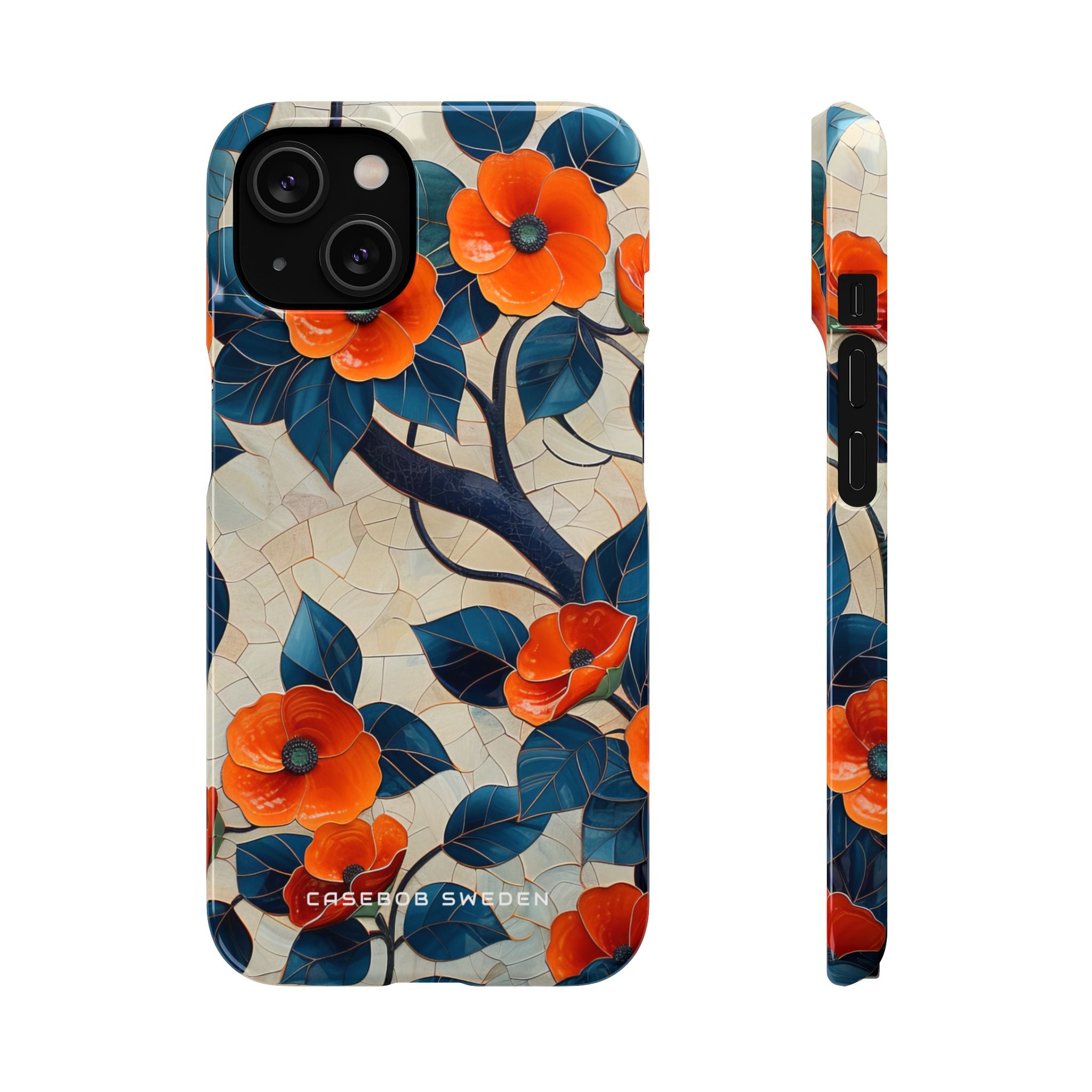 Orange Blossoms Mosaic Harmony iPhone 14 - Slim Phone Case