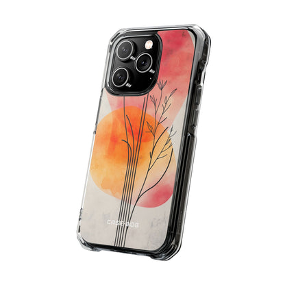 Curved Stem Sunset iPhone 14 Pro Case - Impact