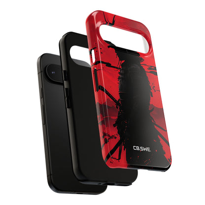 Samurai Warrior Silhouette Crimson Sun Google Pixel 9 - Tough