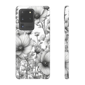 Monochrome Flora | Slim Phone Case for Samsung