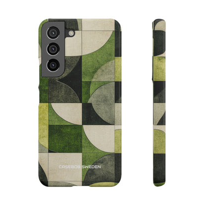 Green Geometric Harmony - Slim Samsung S22 Phone Case