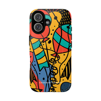 Playful Lines in Motion iPhone 16 | Tough+ Phone Case