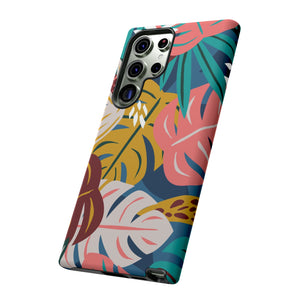 Tropical Leaf Mono - Protective Phone Case