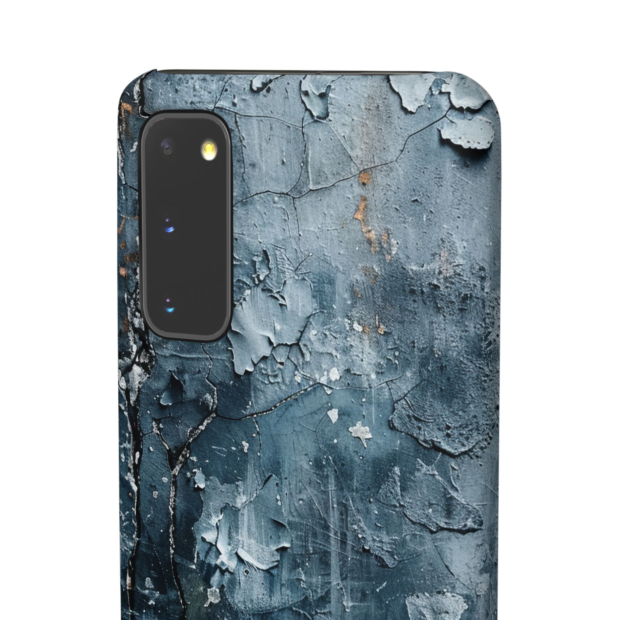 Weathered Blue Tapestry with Cracked Layers Samsung S20 - Slim Phone Case