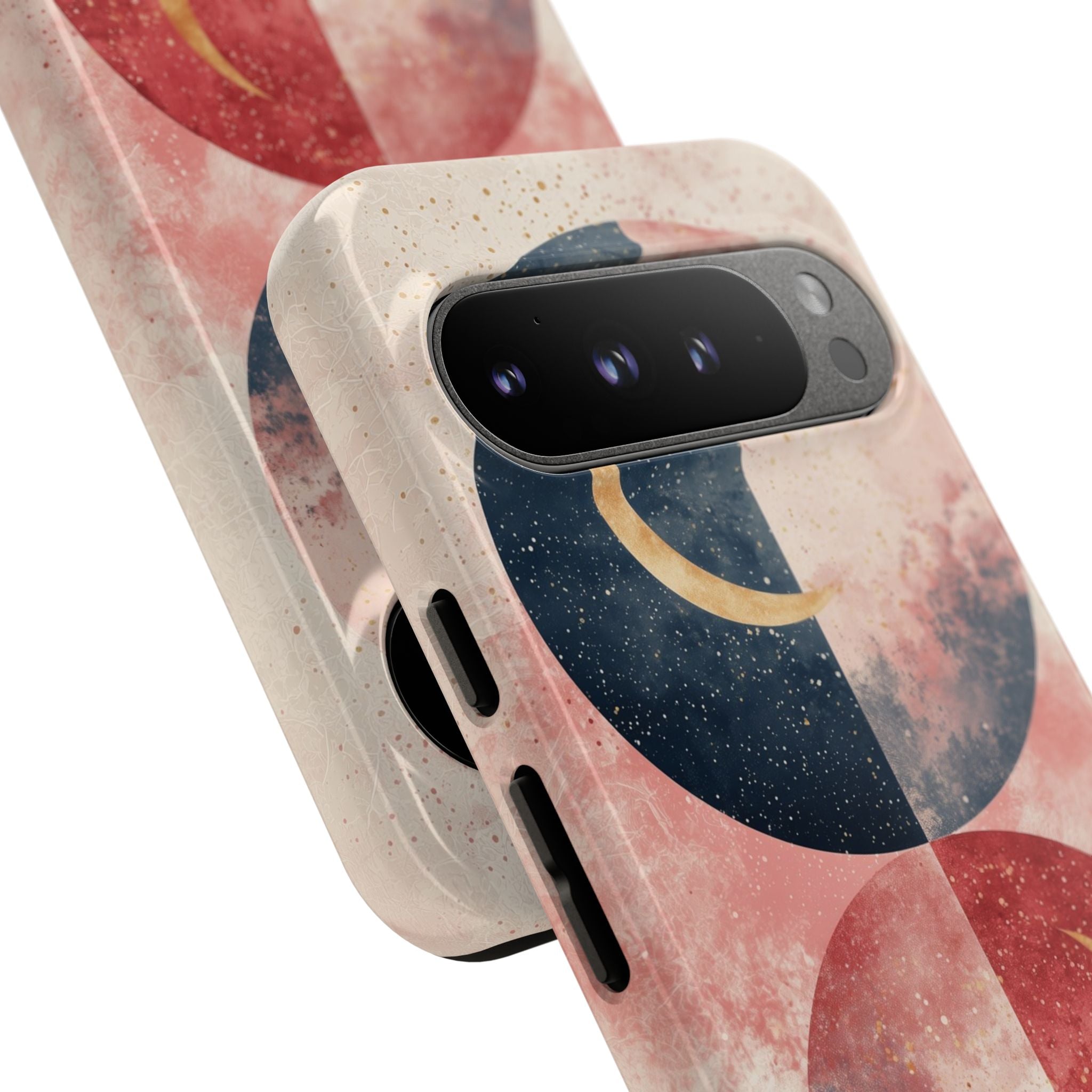 Golden Crescent Circles Google Pixel 9 Pro XL Case - Tough