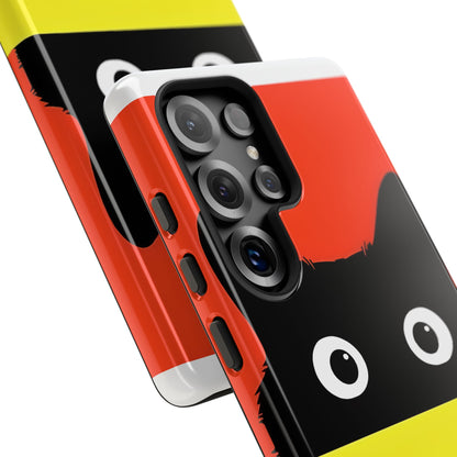 Peekaboo Cat Crimson Samsung S25 Ultra Case - Tough