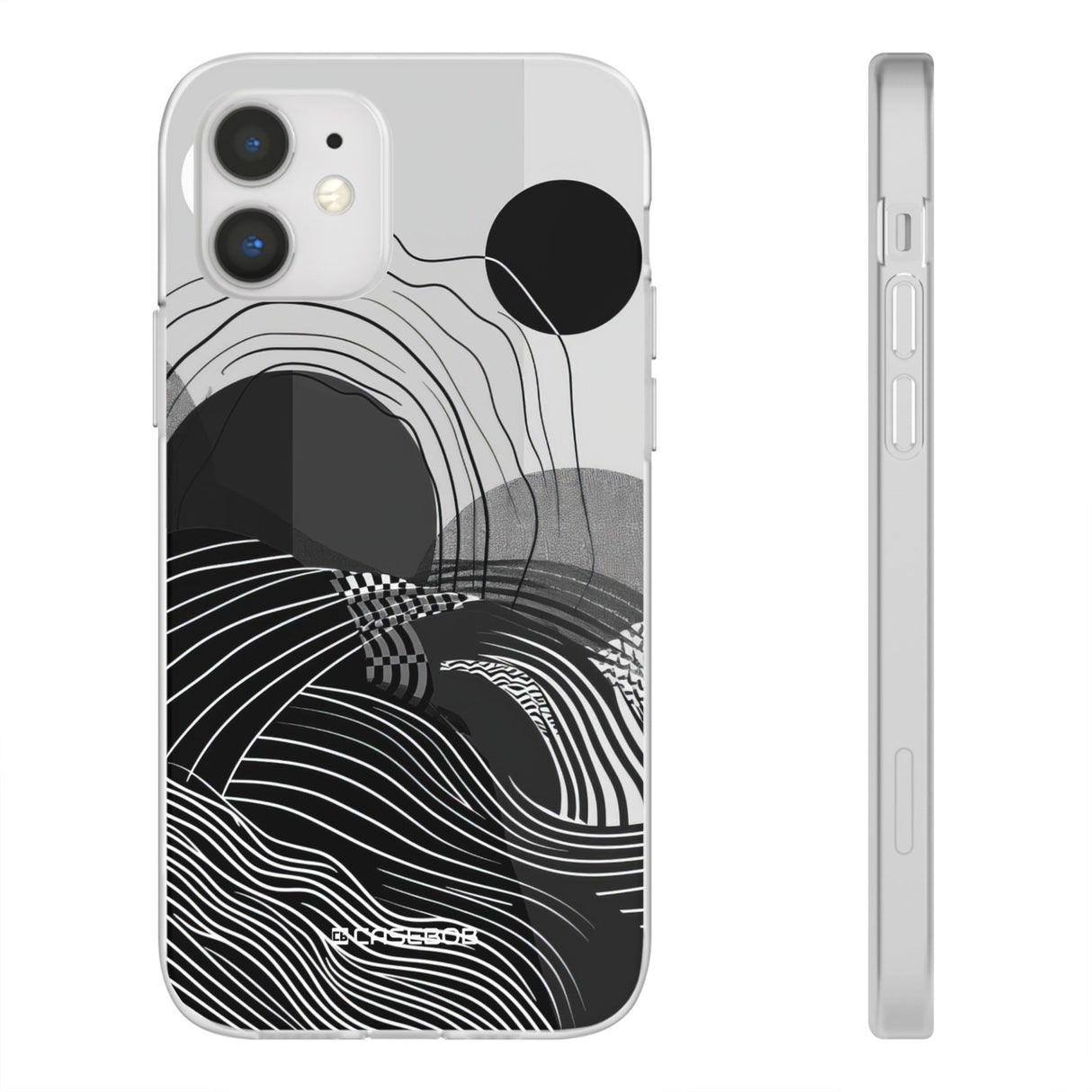 Monochrome Dynamics | Flexible Phone Case for iPhone