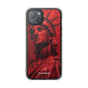 Red Liberty Revolution – Handyhülle für iPhone (Clear Impact – Magnetisch)