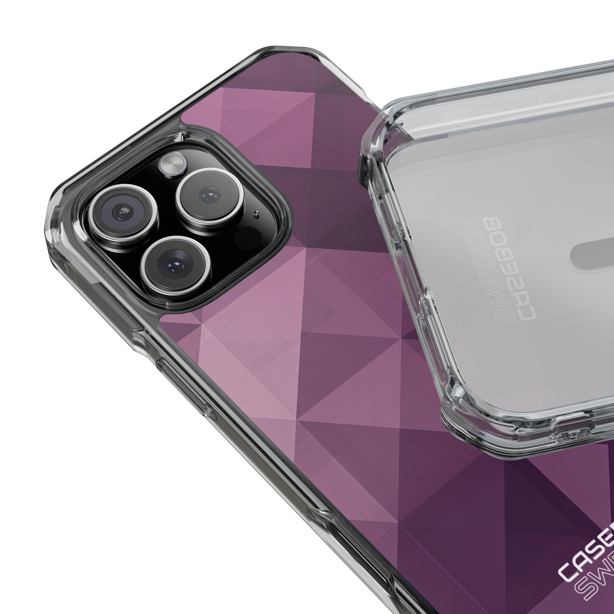 Purple Geometric Mosaic iPhone 16 - Impact Clear+