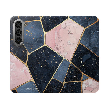 Golden Mosaic Navy - Samsung S23 Case - Wallet