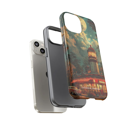 Vintage Moonlit Diner Fantasy iPhone 14 - Tough Phone Case