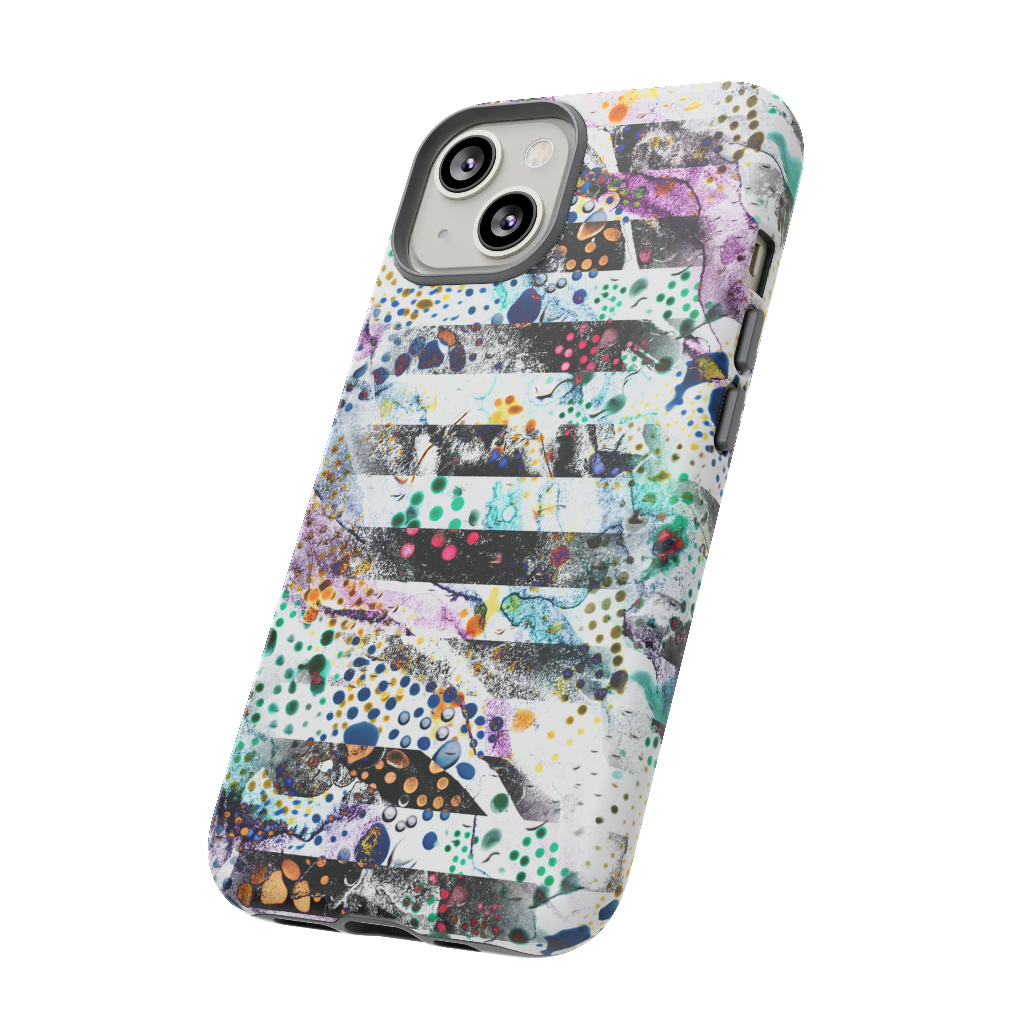 Abstract Green Purple - Protective Phone Case