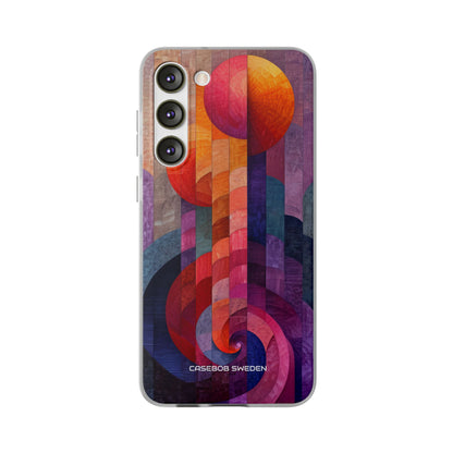 Purple Orange Abstract - Flexi Samsung S23 Phone Case