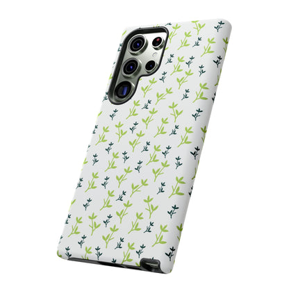 White Flower Pattern - Protective Phone Case