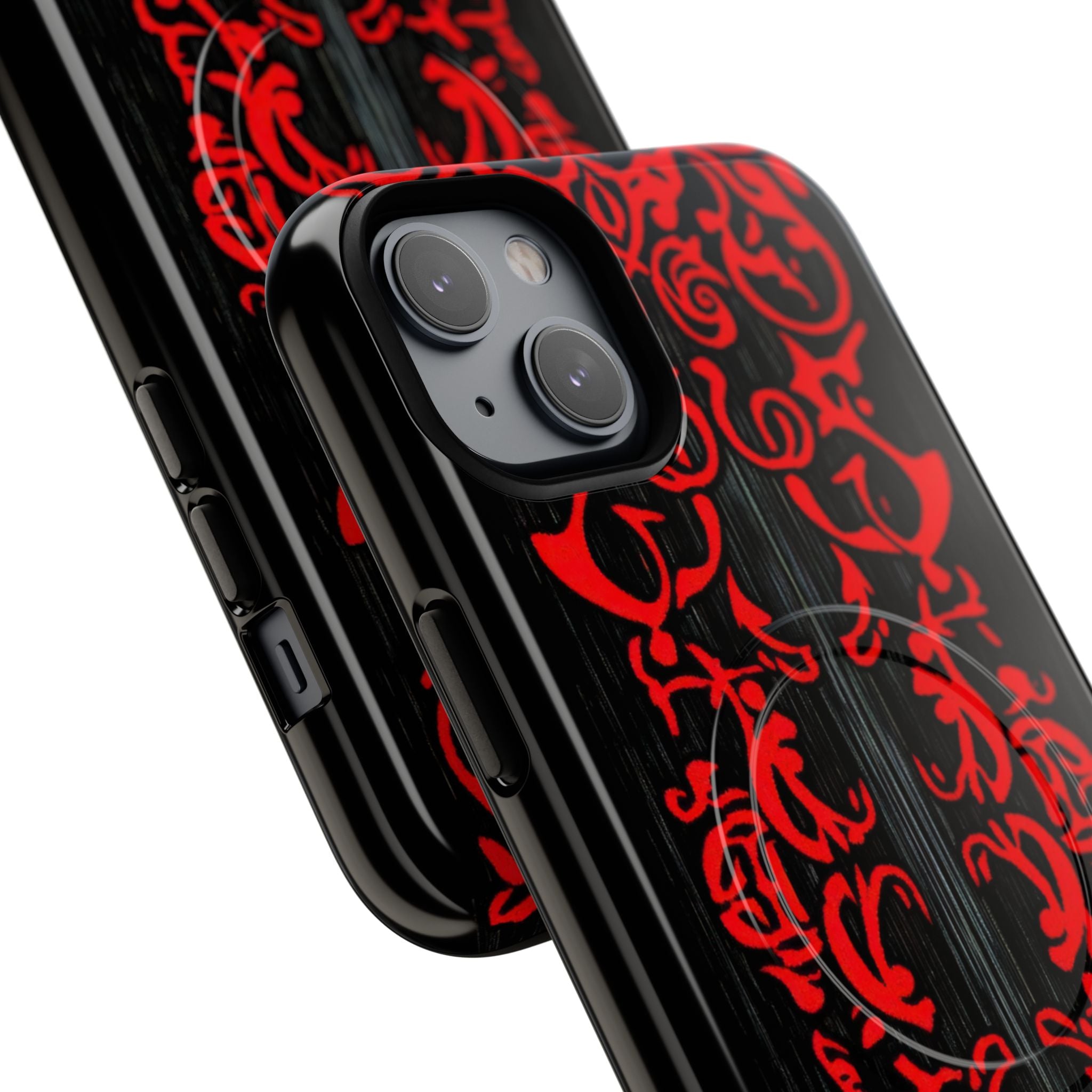 Crimson Spiral iPhone 14 Plus Case - Tough+