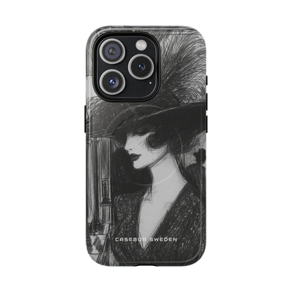 Timeless Elegance in Monochrome iPhone 15 | Tough+ Phone Case