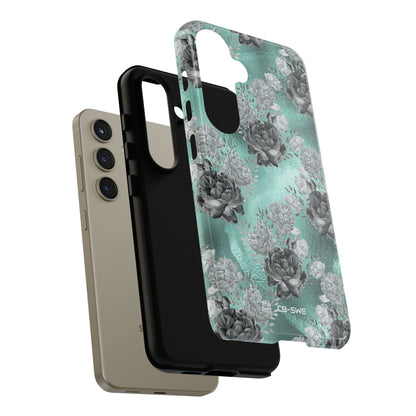 Teal Floral Elegance - Samsung Case