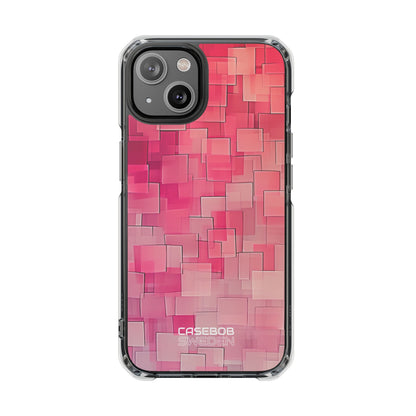 Layered Pink Geometry iPhone 14 - Impact Clear+
