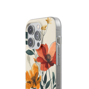 Heitere florale Harmonie | Flexible Handyhülle für iPhone