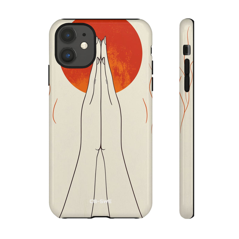 Hands Embrace Sun - iPhone Case