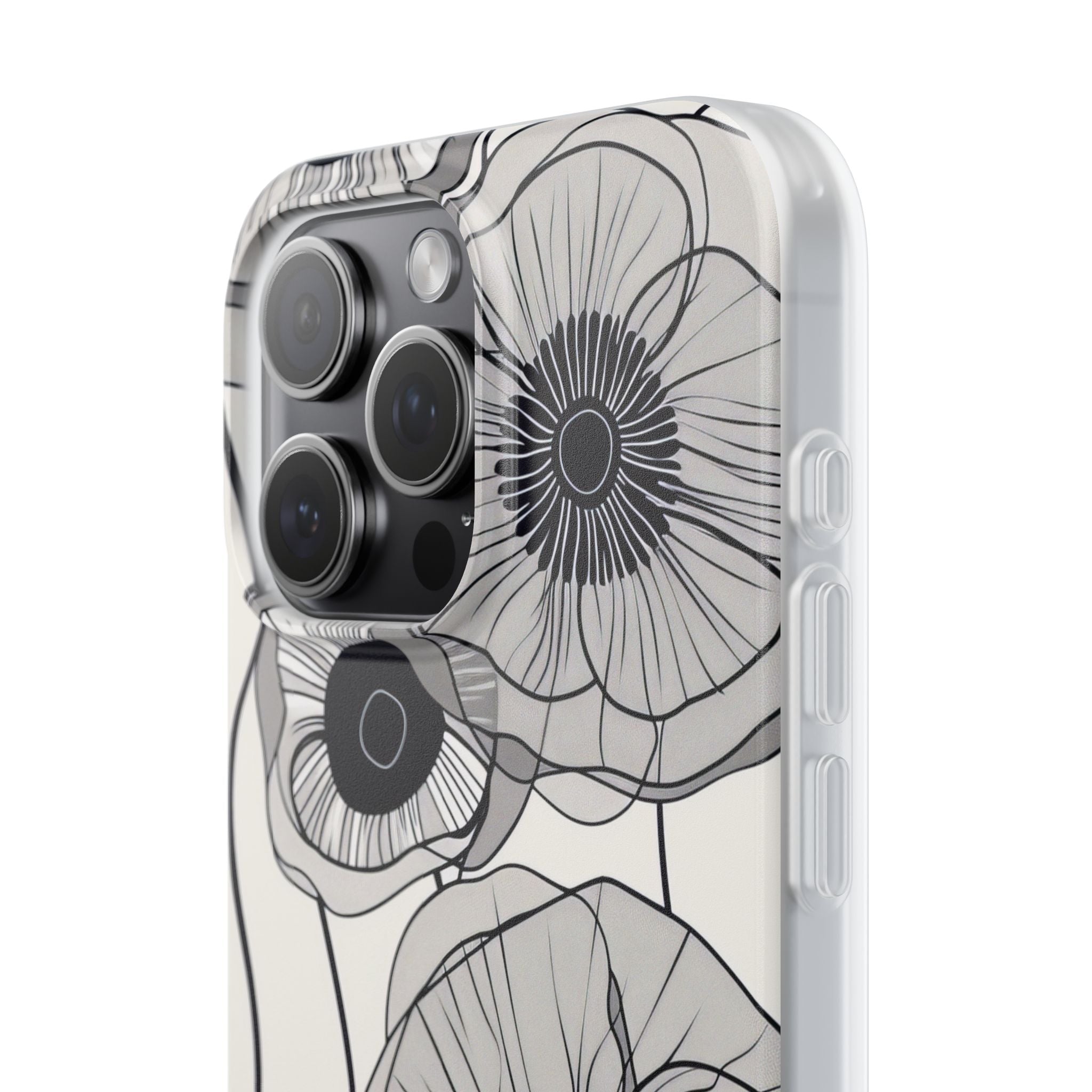 Modern Minimalist Flowers iPhone 15 - Flexi Phone Case