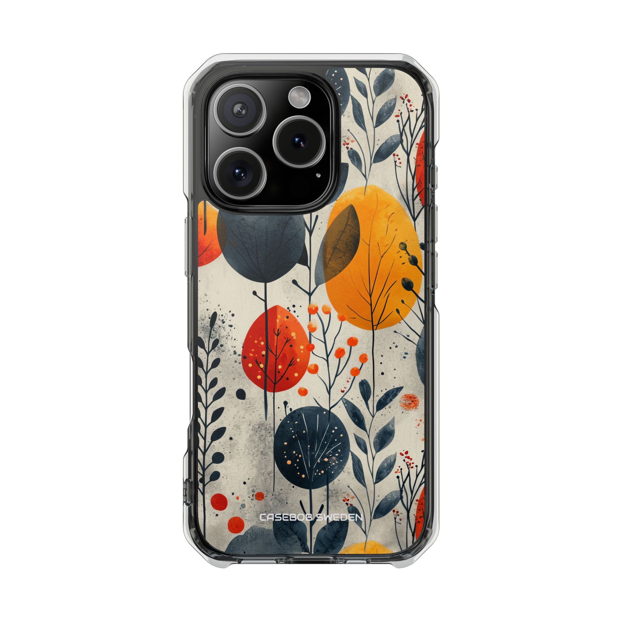 Modern Autumn Leaf Pattern - Clear Impact iPhone 16 Phone Case