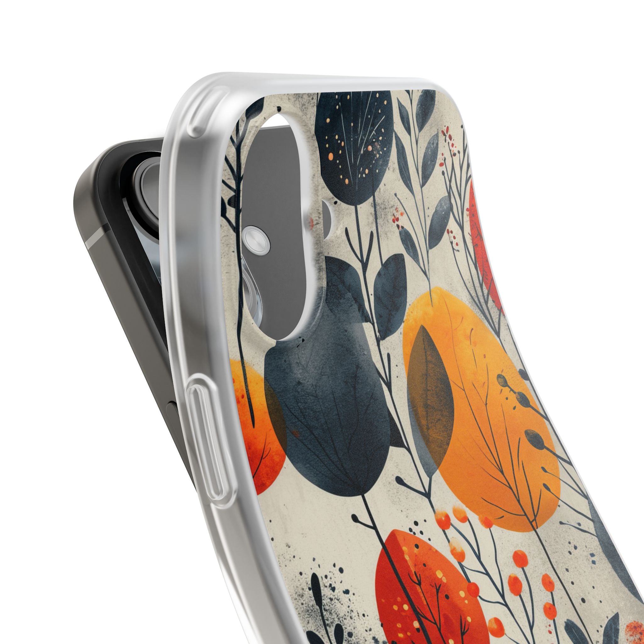 Modern Autumn Leaf Pattern - Flexi iPhone 16 Phone Case