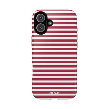 Crimson Stripes Flow - iPhone Case