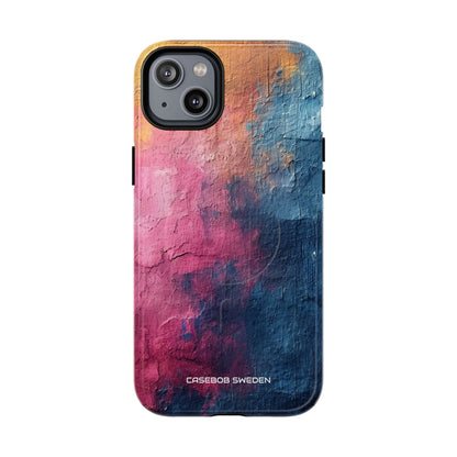 Blue Pink Abstract - Tough + MagSafe® iPhone 14 Phone Case