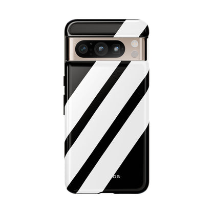 Diagonal Bands Noir Google Pixel 8 Pro Case - Tough