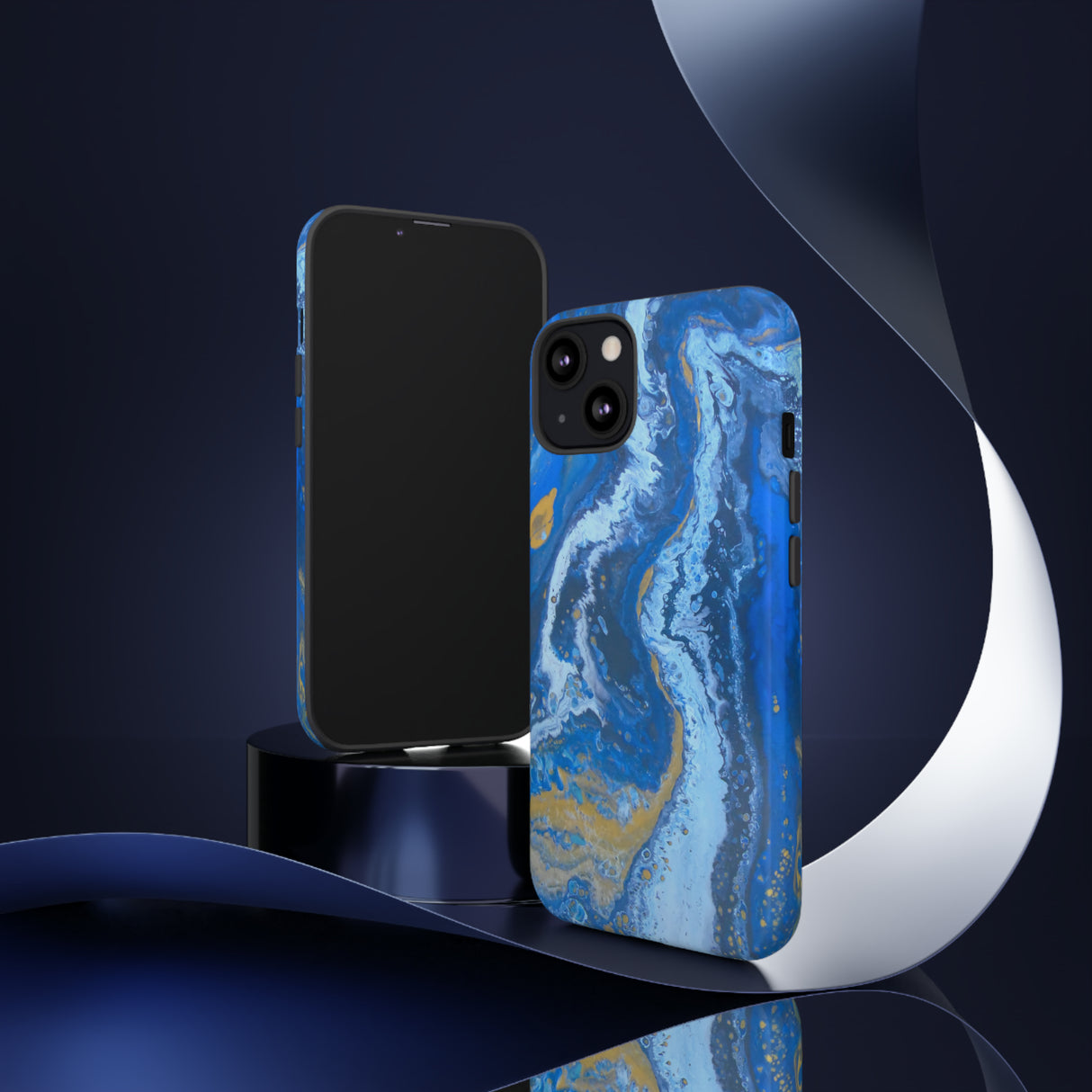 Acrylic Blue Gold - Protective Phone Case