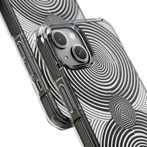 Hypnotic Geometry - Phone Case for iPhone (Clear Impact - Magnetic)