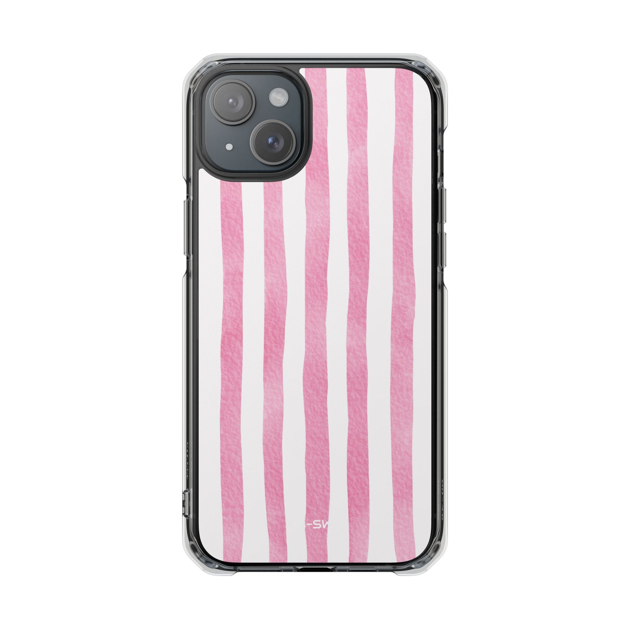 Pink Watercolor Stripes iPhone Case - Impact