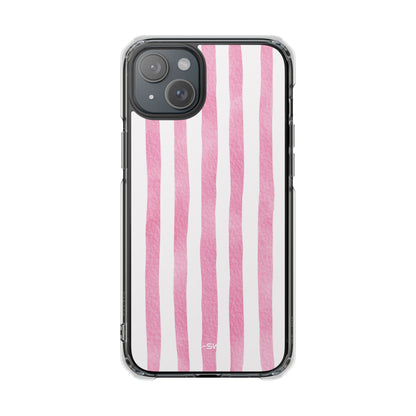Pink Watercolor Stripes iPhone Case - Impact