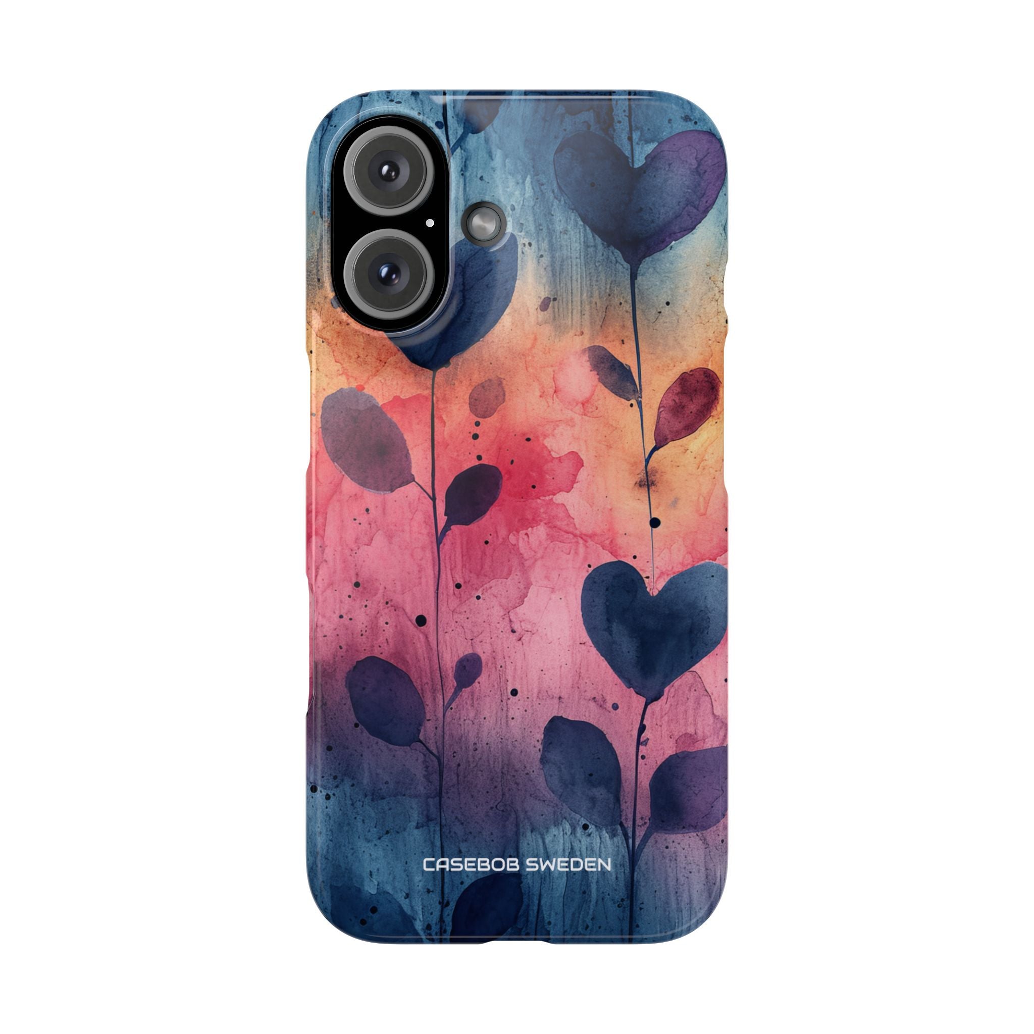 Watercolor Heart Art - Slim iPhone 16 Phone Case