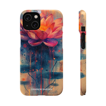 Lotus Blossom Art - Slim iPhone 14 Phone Case