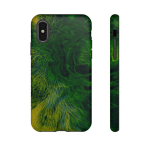 Dark Green Ink Art - Protective Phone Case