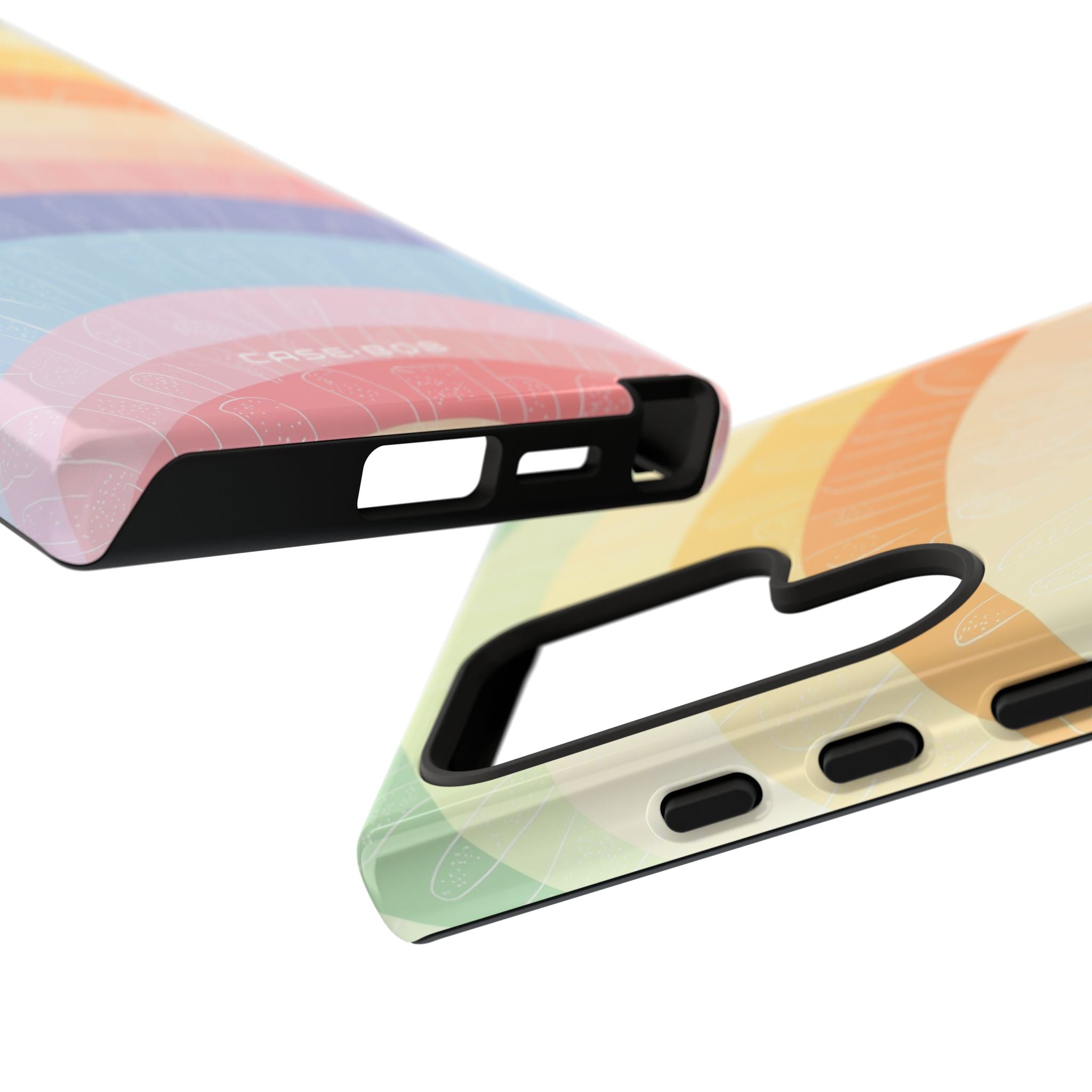 Pastel Rainbow Bands Samsung S24 Ultra Case - Tough