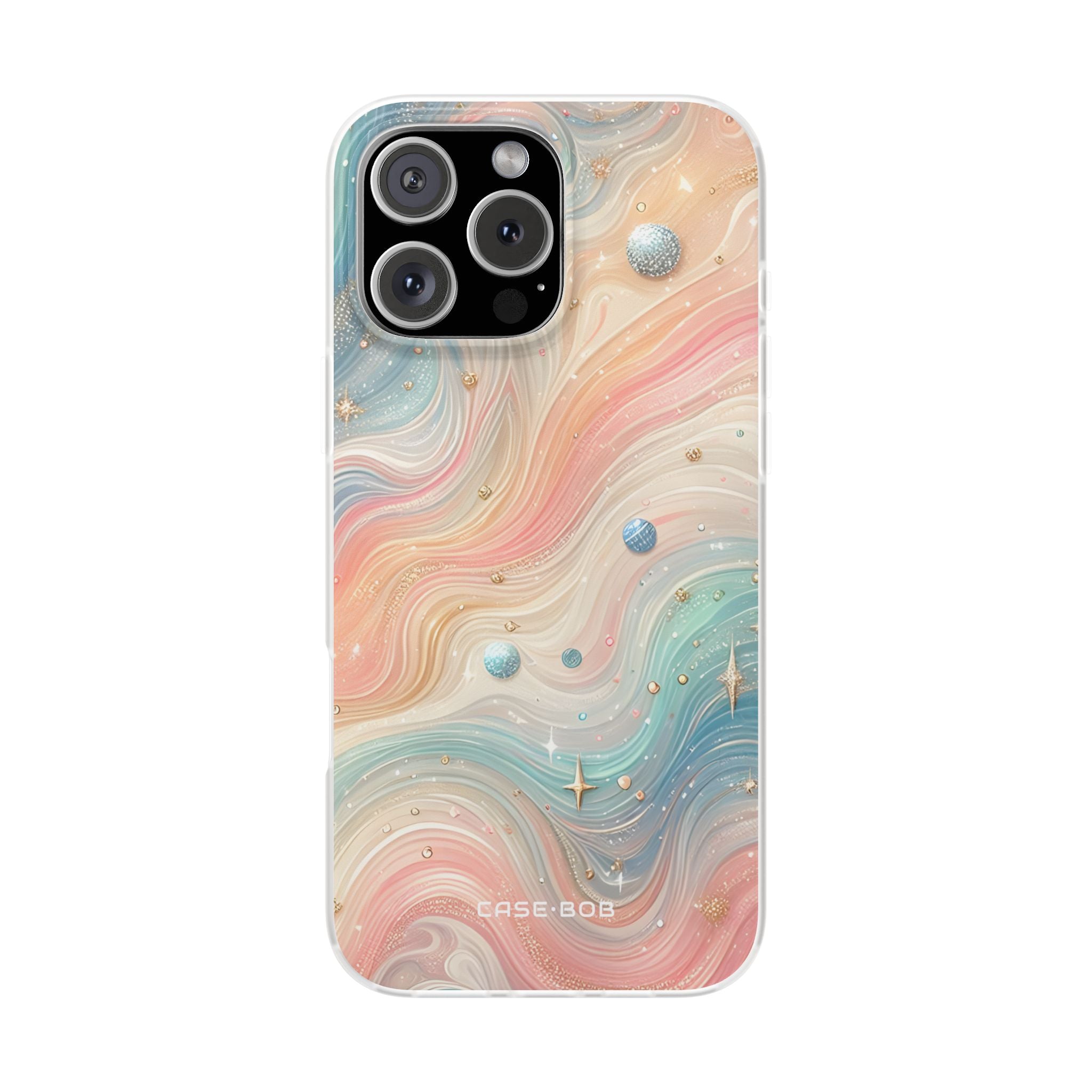 Iridescent Swirls iPhone 16 Pro Max Case - Soft