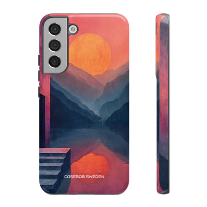 Surreal Sunset Landscape - Tough Samsung S22 Phone Case