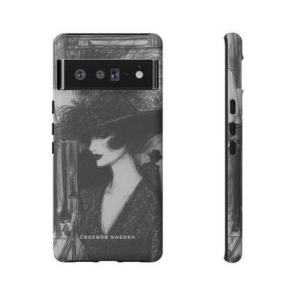 Timeless Elegance in Monochrome Google Pixel 6 - Tough Phone Case