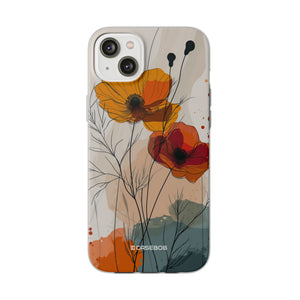 Fiery Floral Abstraction | Flexible Phone Case for iPhone