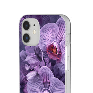 Strahlendes Orchideen-Design | Handyhülle für iPhone (flexible Hülle) 