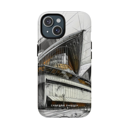 Architectural Curves in Line Formation iPhone 15 | Tough+ Phone Case