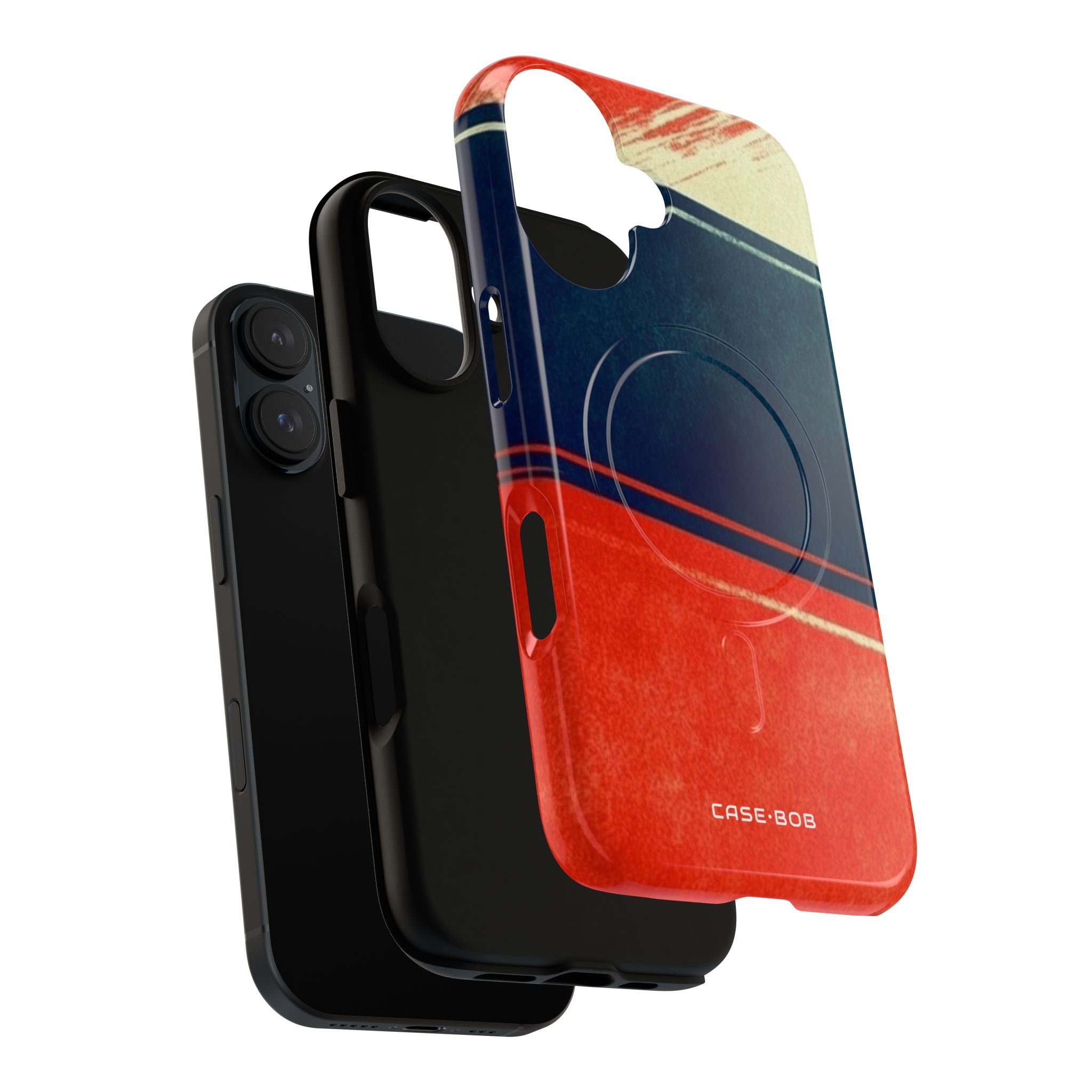 Blue Diagonal Motion iPhone 16 Case - Tough+